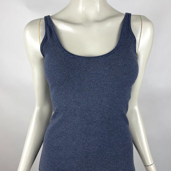 Lululemon Tank Top‎ Women 4 Round Neck Deep V Back Stretch Sleeveless Blue - Picture 7 of 9